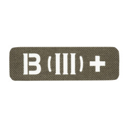 M-Tac нашивка група крові B (III) + наскрізна Laser Cut 25х80 Ranger Green