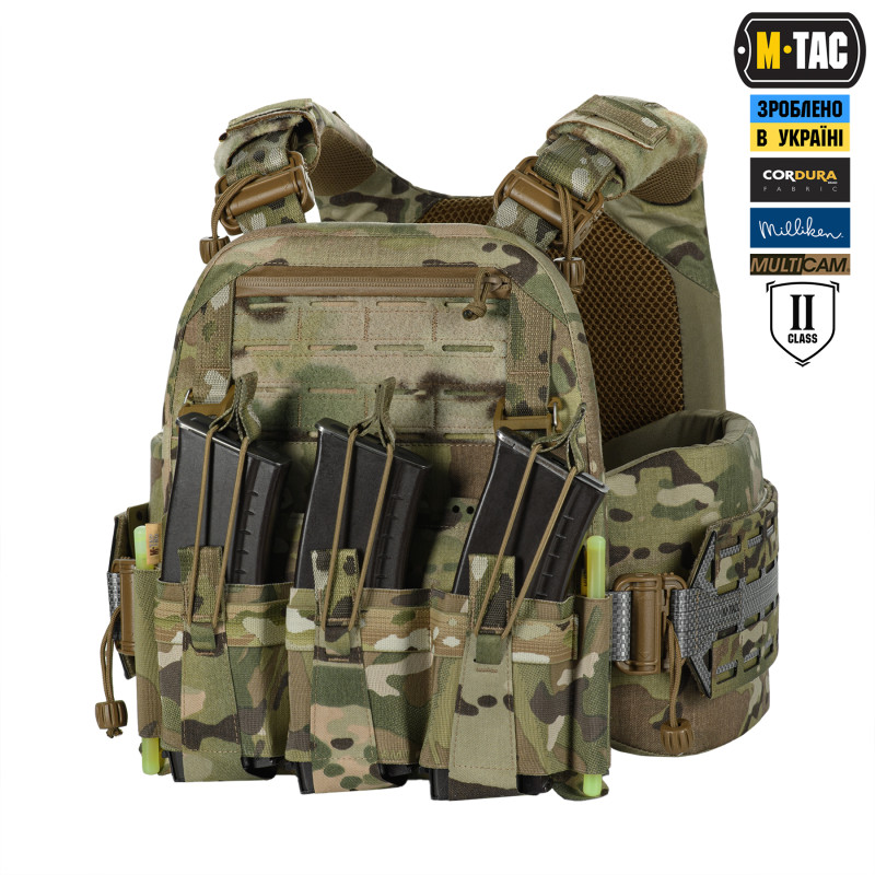 M-Tac плитоноска Cuirass Tiger FAST Elite 2 клас захисту (розмір плити М) Multicam M-Tac плитоноска Cuirass Tiger FAST Elite 2 клас захисту (розмір плити М) Multicam