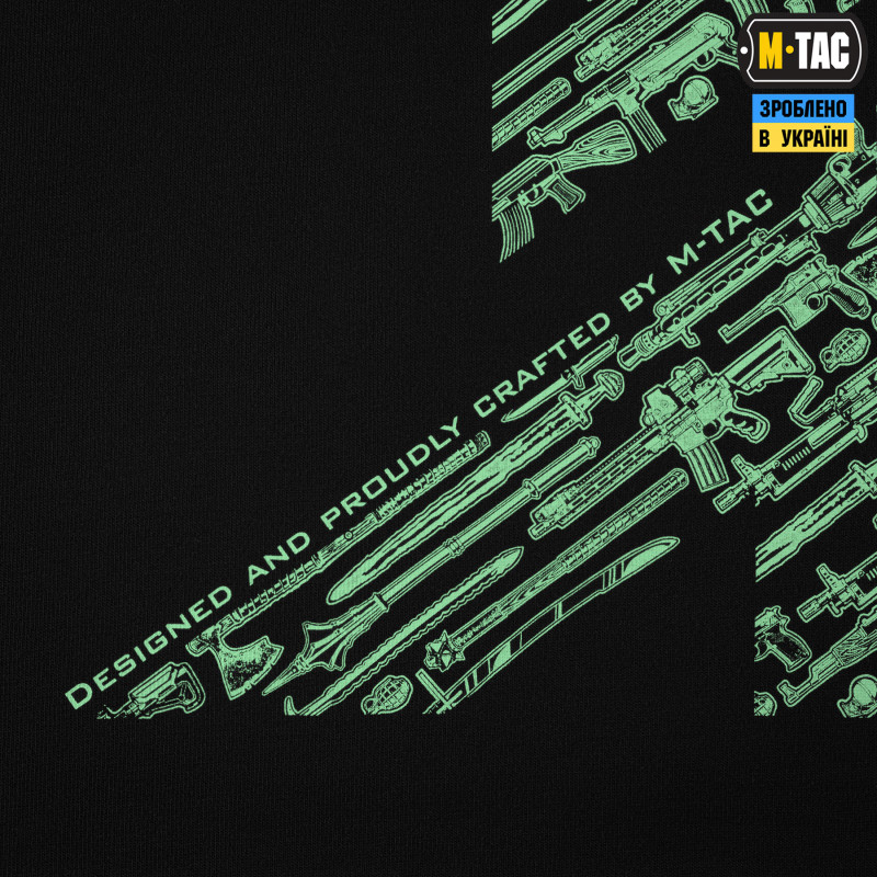 M-Tac футболка WAR Cotton Hard Black/Mint