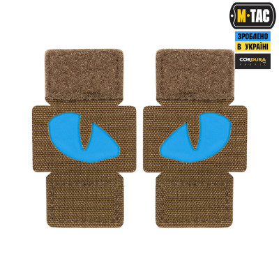 M-Tac нашивка Tiger Eyes Laser Cut (пара) Coyote/Blue/GID