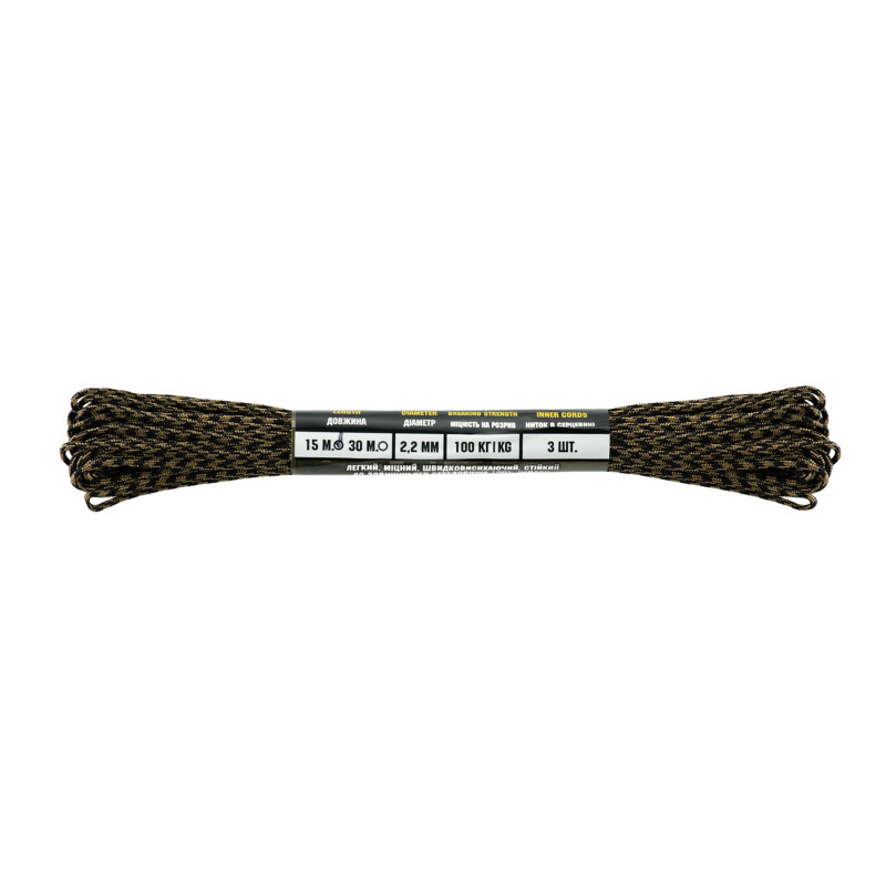 M-Tac паракорд Minicord Mil-Spec 15m Black/Coyote