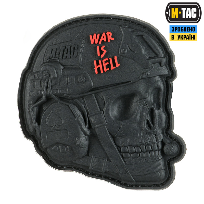 M-Tac нашивка War is Hell 3D PVC Black M-Tac нашивка War is Hell 3D PVC Black