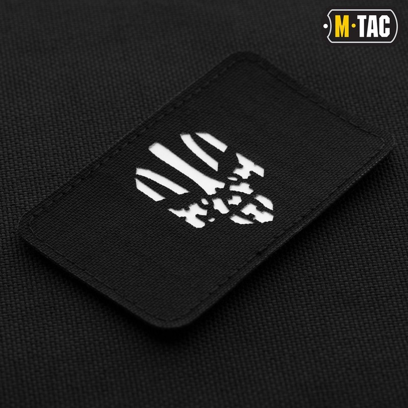 M-Tac нашивка Месник горизонтальна Laser Cut Black/світлонакопичувач