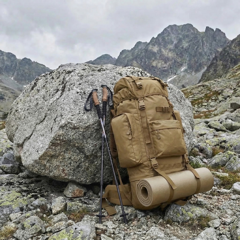 Рюкзак польовий Vik-Tailor з рамою 100-120L, Coyote