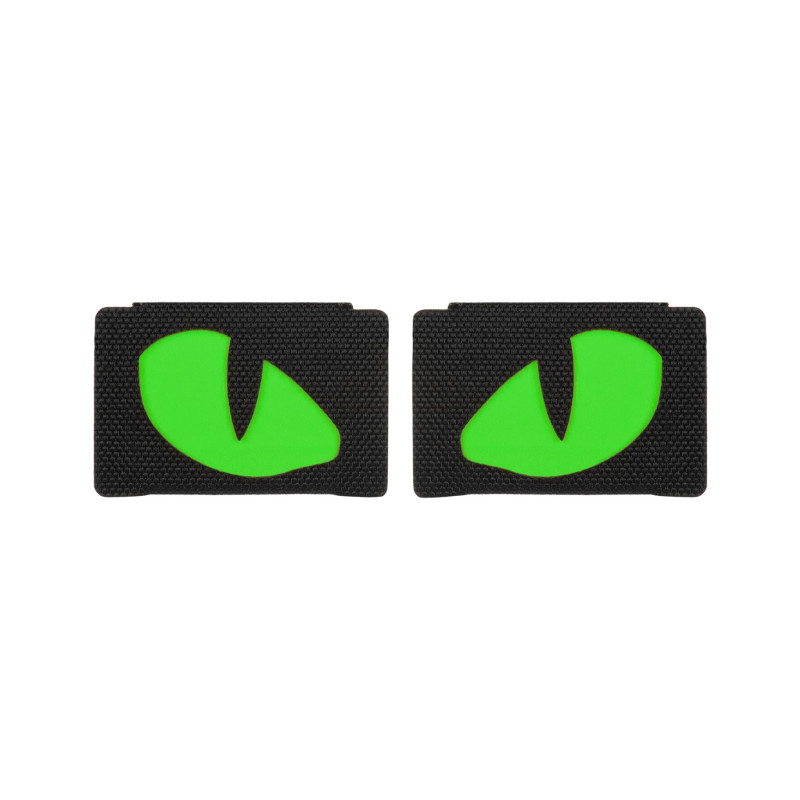 M-Tac нашивка Tiger Eyes Laser Cut (пара) Black/Green/GID