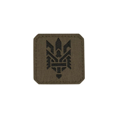 M-Tac нашивка Тризуб (стилізація) Laser Cut мала Ranger Green/Black