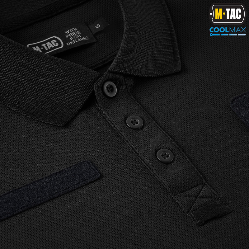 M-Tac поло Elite Coolmax Black/Dark Navy Blue