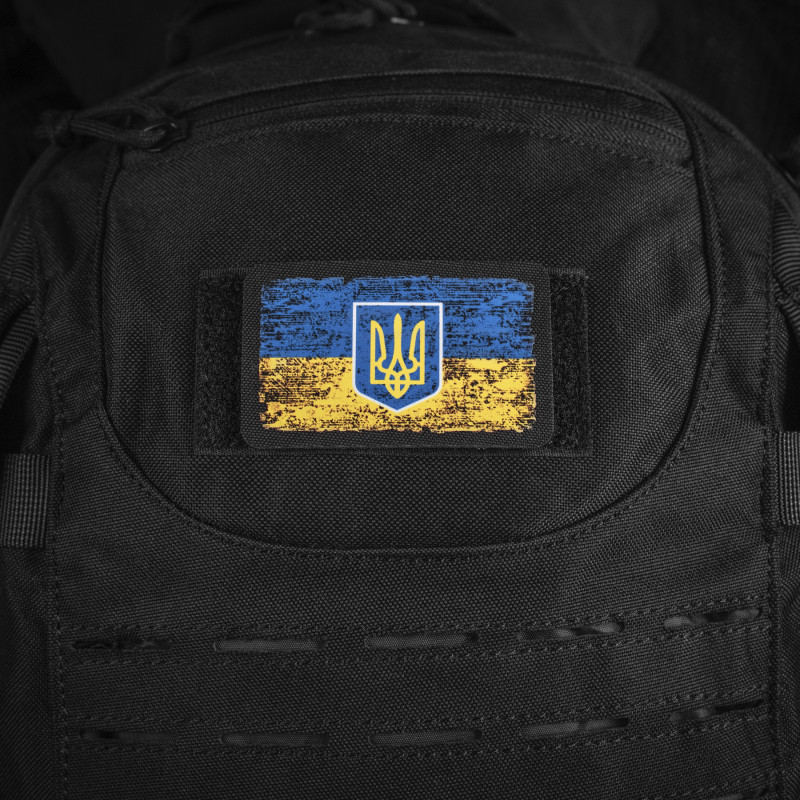 M-Tac нашивка прапор України з гербом вінтаж (80х50 мм) Black