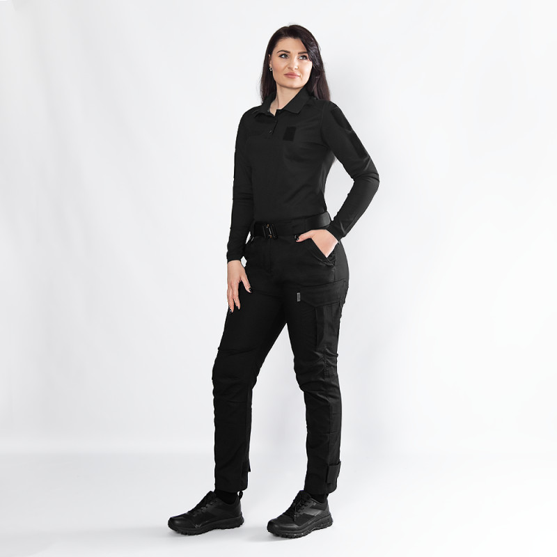 Поло Pani Paladin Long CoolPass Pique LT Чорне 8882