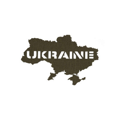 M-Tac нашивка Ukraine (контур) скрізна Laser Cut Ranger Green