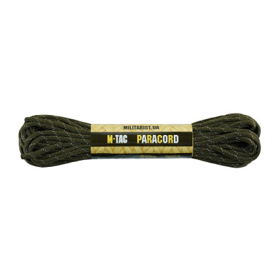 M-Tac паракорд 550 type III 15m OD Green Reflective