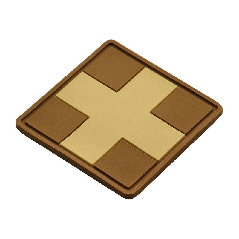 M-Tac нашивка Medic Cross Square ПВХ койот