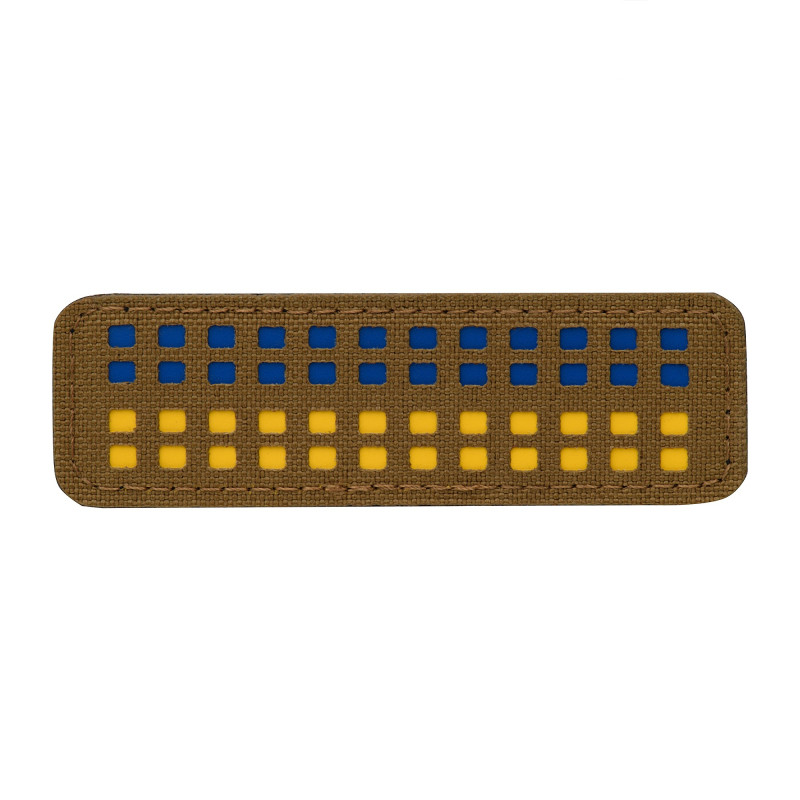 M-Tac нашивка прапор України 25х80 Laser Cut Coyote/Yellow/Blue