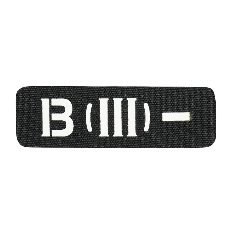 M-Tac нашивка група крові B (III) - наскрізна Laser Cut 25х80 Black M-Tac нашивка група крові B (III) - наскрізна Laser Cut 25х80 Black