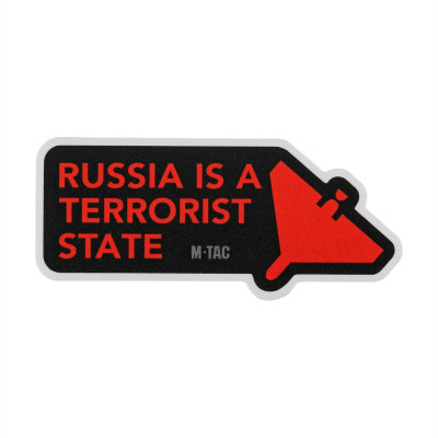 M-Tac наклейка russia is a terrorist state Small Black