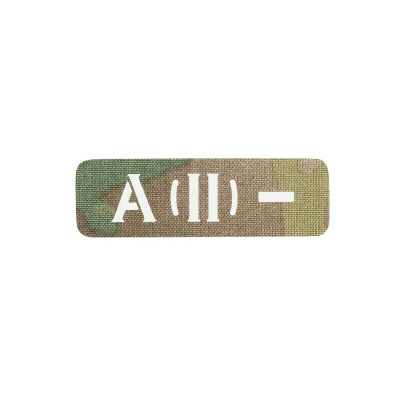 M-Tac нашивка група крові A (II) - наскрізна Laser Cut 25х80 Multicam