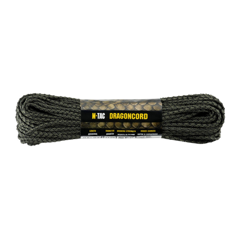 M-Tac паракорд Dragon Cord 30m Ranger Green/Black M-Tac паракорд Dragon Cord 30m Ranger Green/Black