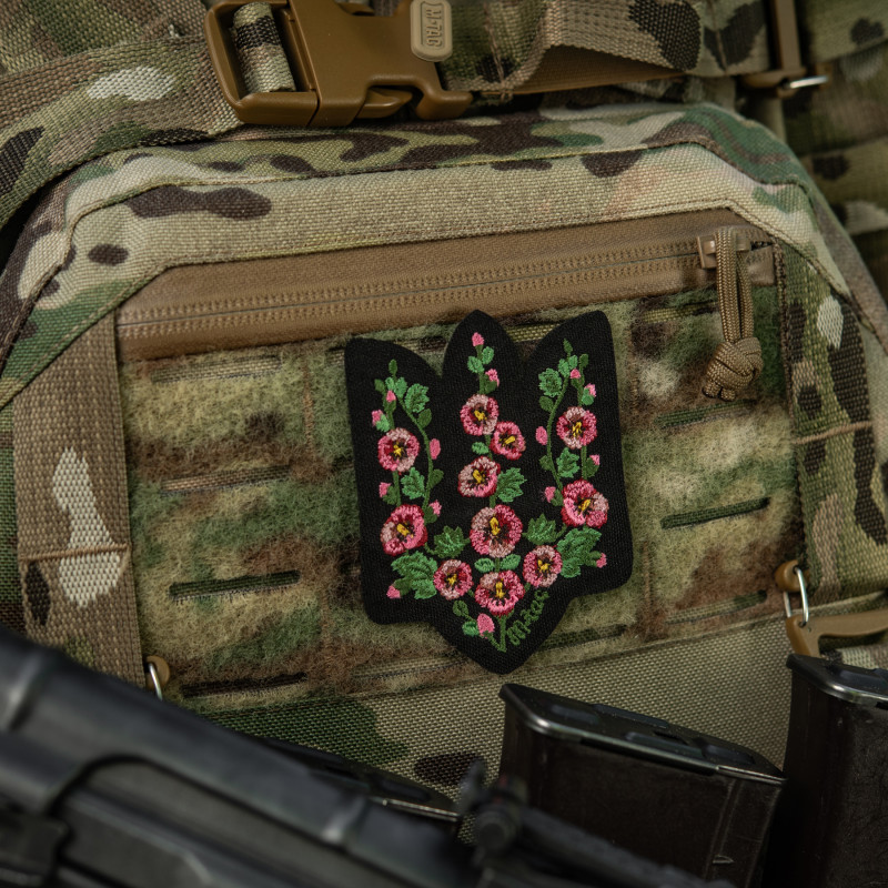 M-Tac нашивка Тризуб рожеві Мальви (вишивка) Black M-Tac нашивка Тризуб рожеві Мальви (вишивка) Black