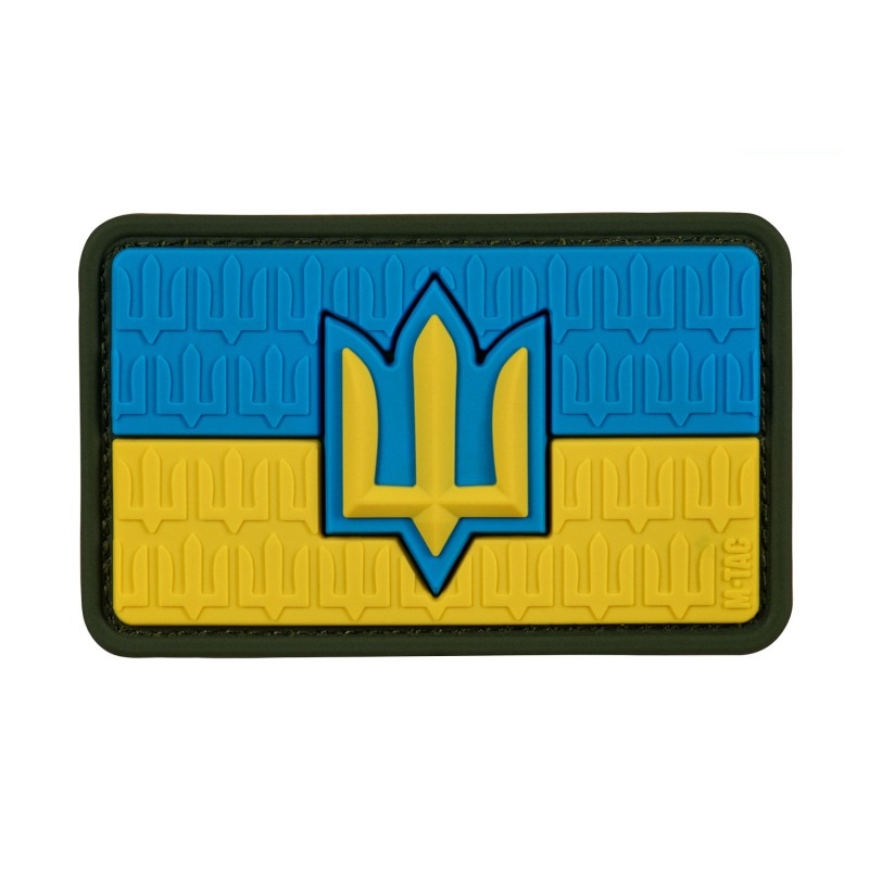 Нашивка прапор України з тризубом ЗСУ PVC full-color Нашивка прапор України з тризубом ЗСУ PVC full-color