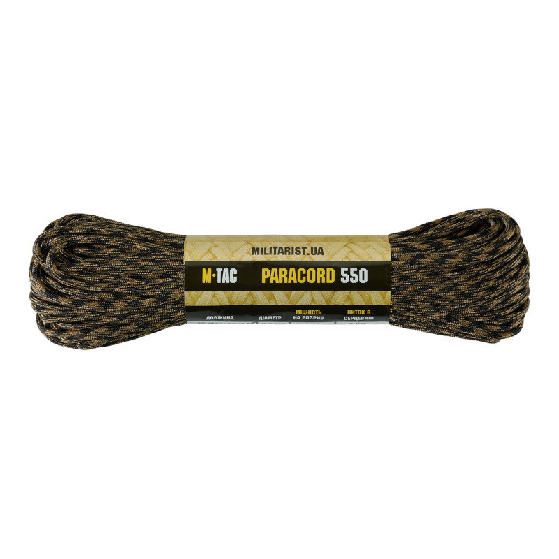 M-Tac паракорд 550 type III Black/Coyote 30м