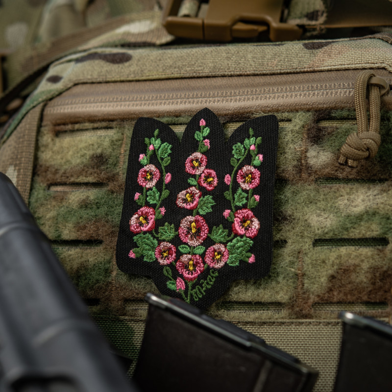 M-Tac нашивка Тризуб рожеві Мальви (вишивка) Black M-Tac нашивка Тризуб рожеві Мальви (вишивка) Black
