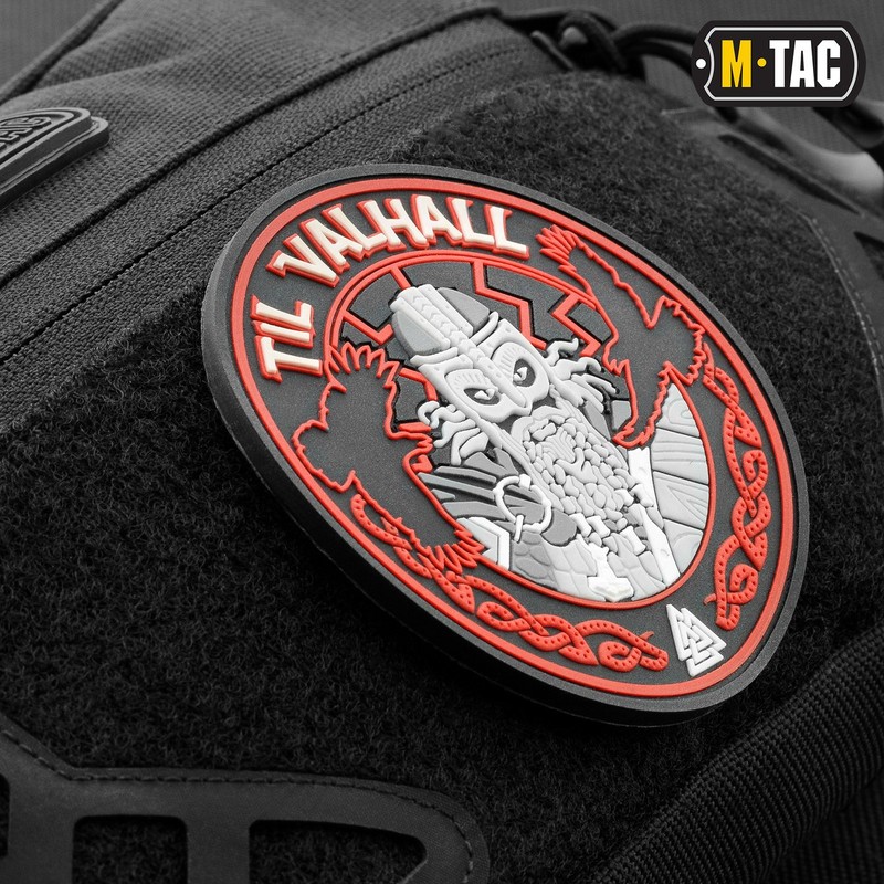 M-Tac нашивка Til Valhall ПВХ червоно-чорна