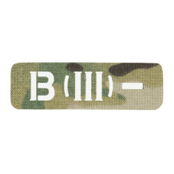 M-Tac нашивка група крові B (III) - наскрізна Laser Cut 25х80 Multicam