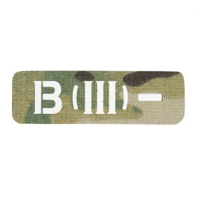 M-Tac нашивка група крові B (III) - наскрізна Laser Cut 25х80 Multicam
