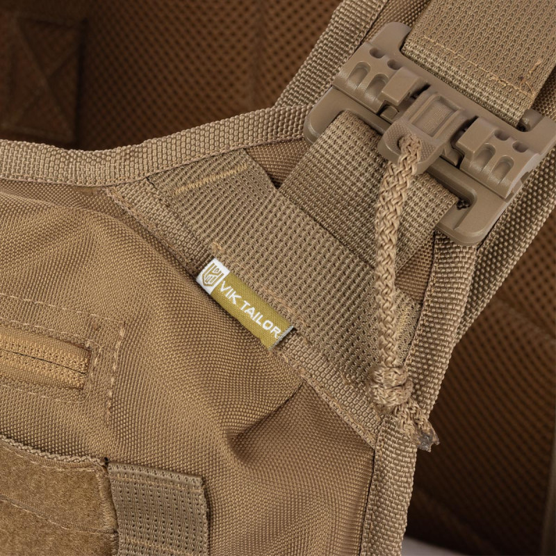Плитоноска тактична Vik-Tailor з підсумками MOLLE, Coyote