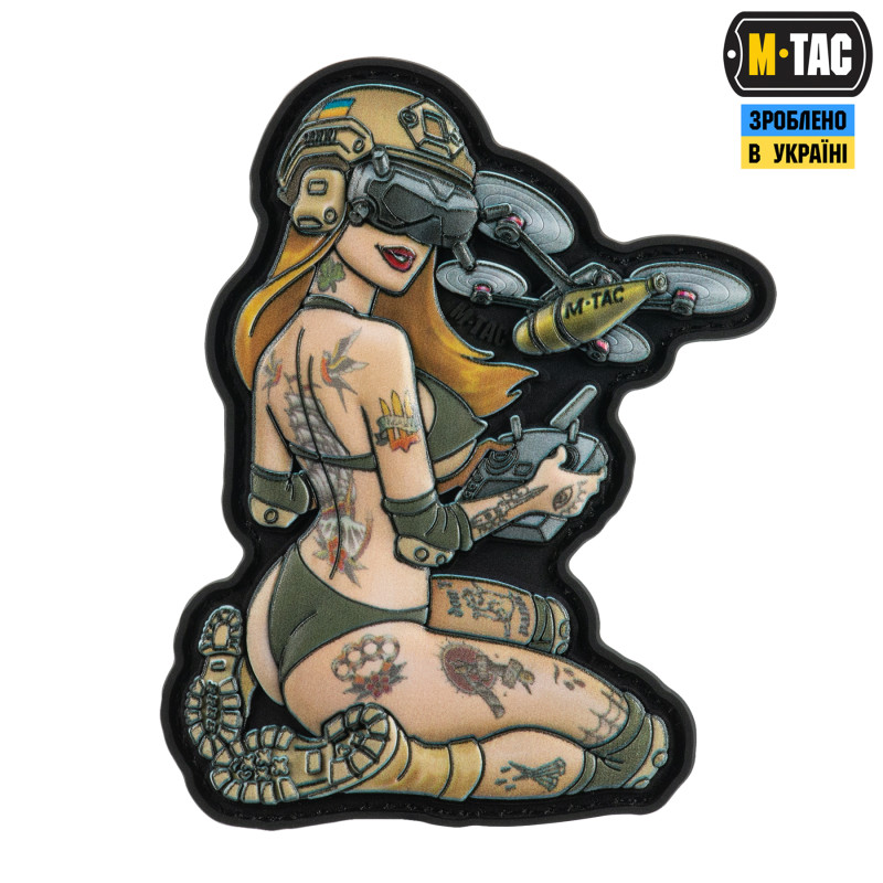 M-Tac нашивка girl №6 PVC Hooligan Olive V2 M-Tac нашивка girl №6 PVC Hooligan Olive V2