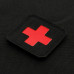 M-Tac нашивка Medic Cross Laser Cut Black/Red — фото 2
