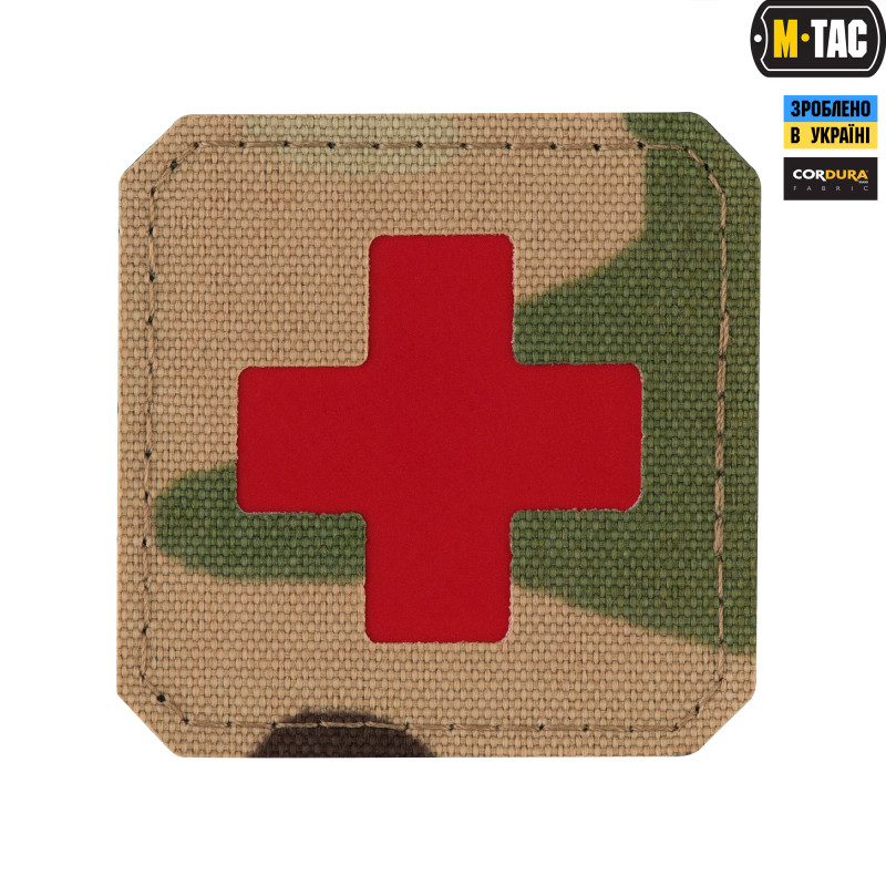 M-Tac нашивка Medic Cross Laser Cut Multicam/Red M-Tac нашивка Medic Cross Laser Cut Multicam/Red