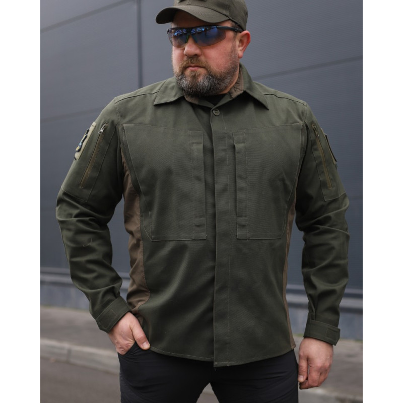 Тактична сорочка Vik-Tailor з липучкою Velcro, Olive, 48-50/5