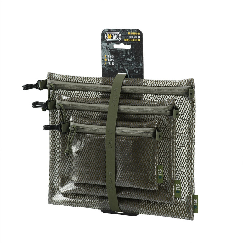 M-Tac комплект органайзерів Zip Pocket Set Elite Ranger Green