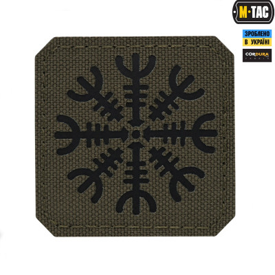 M-Tac нашивка шолом Жаху Laser Cut Ranger Green/Black