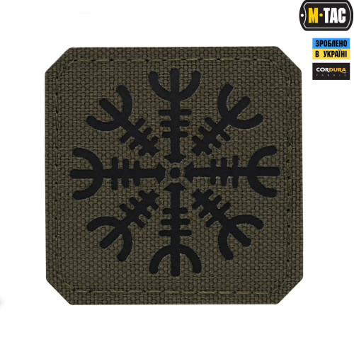 M-Tac нашивка шолом Жаху Laser Cut Ranger Green/Black — фото 1