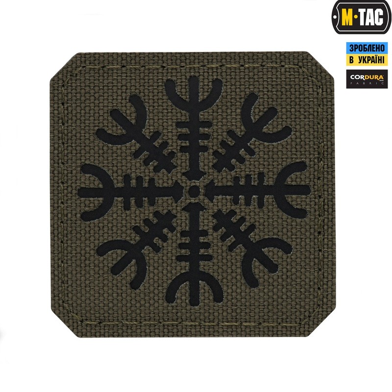 M-Tac нашивка шолом Жаху Laser Cut Ranger Green/Black