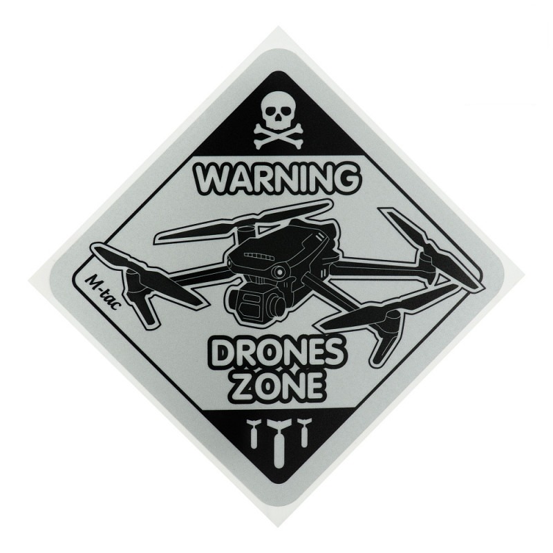 M-Tac наклейка Drones Zone світловідбиваюча Large Black
