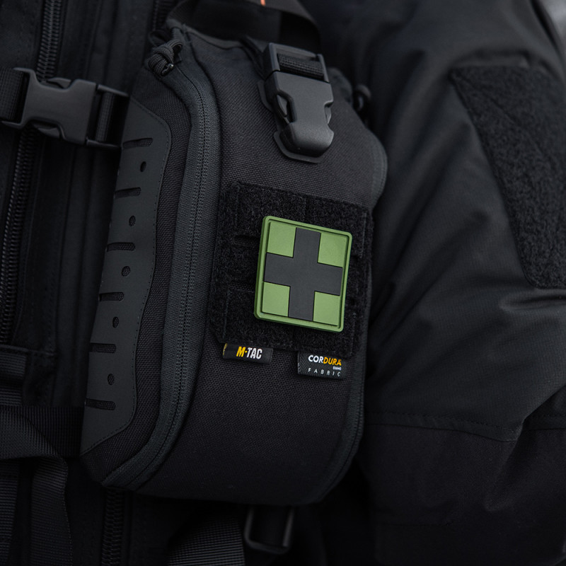 M-Tac нашивка Medic Cross Square ПВХ олива/чорний M-Tac нашивка Medic Cross Square ПВХ олива/чорний