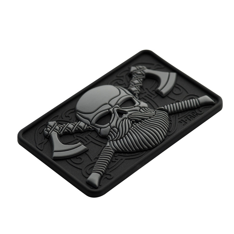 M-Tac нашивка Bearded Skull 3D ПВХ Black/Grey