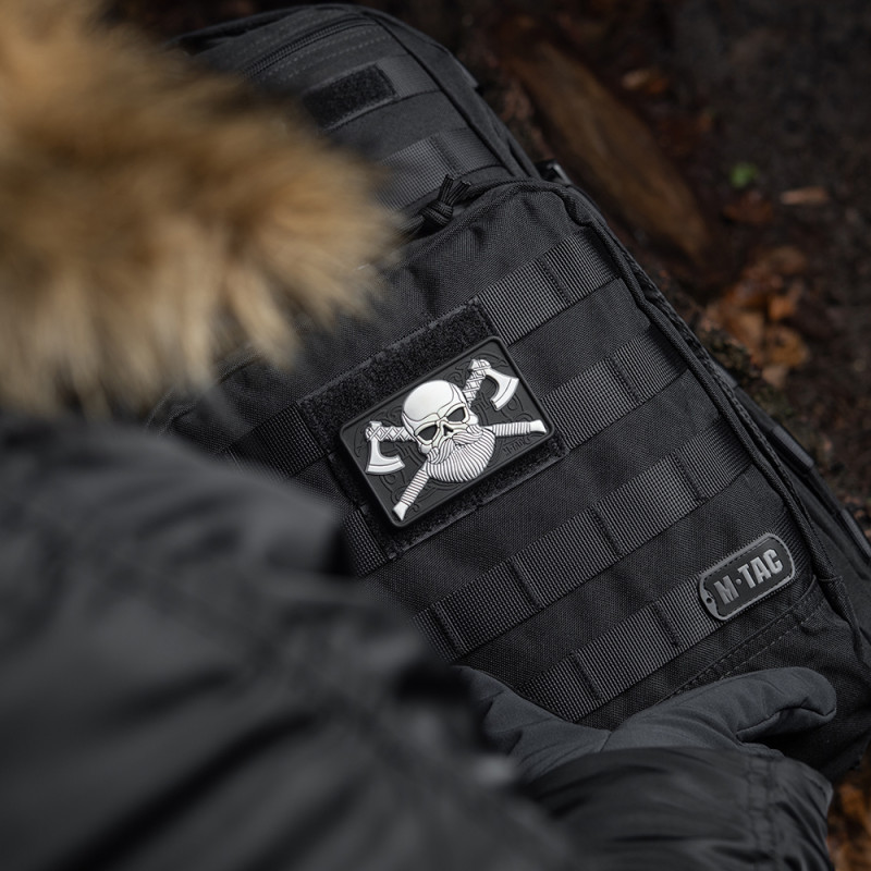 M-Tac нашивка Bearded Skull 3D ПВХ Black/White M-Tac нашивка Bearded Skull 3D ПВХ Black/White