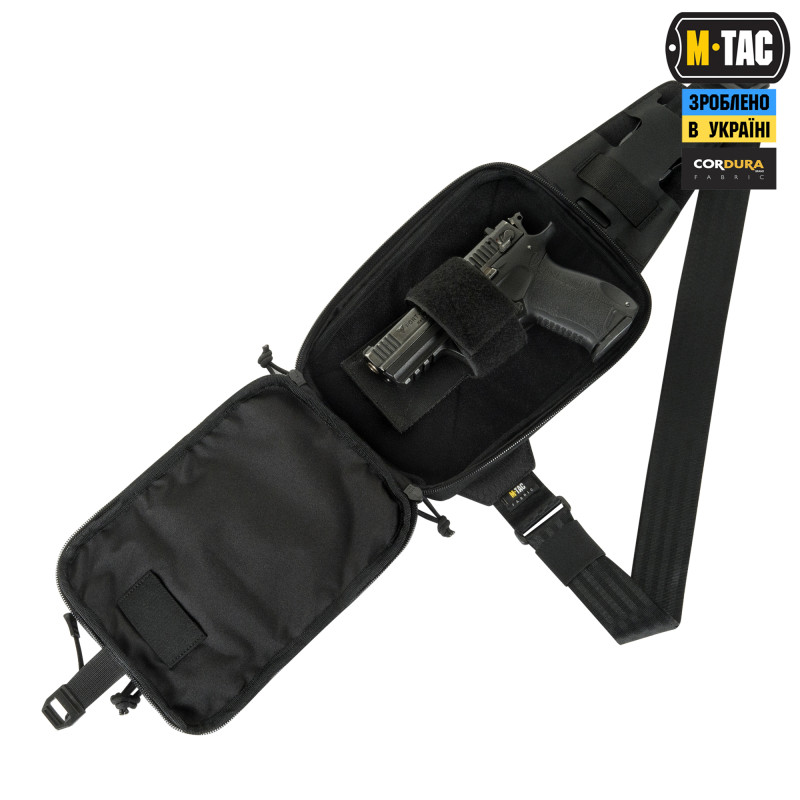 M-Tac сумка Sling Pistol Bag Elite Hex з липучкою Black M-Tac сумка Sling Pistol Bag Elite Hex з липучкою Black