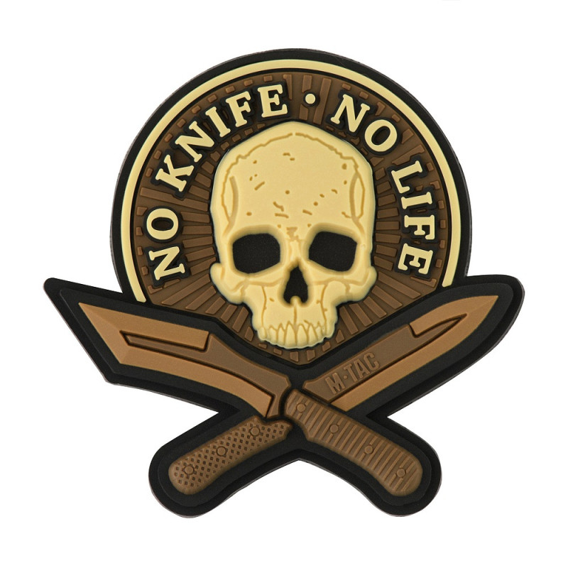 M-Tac нашивка No Knife - No Life 3D ПВХ койот M-Tac нашивка No Knife - No Life 3D ПВХ койот