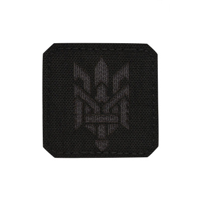 M-Tac нашивка Тризуб (стилізація) Laser Cut мала Black/Grey