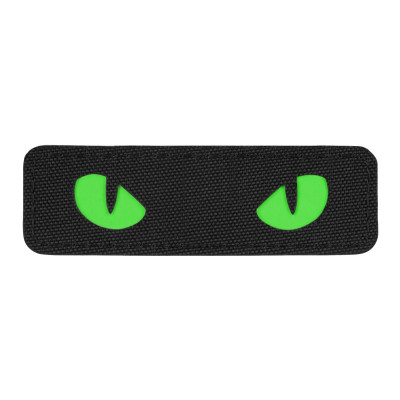 M-Tac нашивка Cat Eyes Laser Cut Black/Green/GID