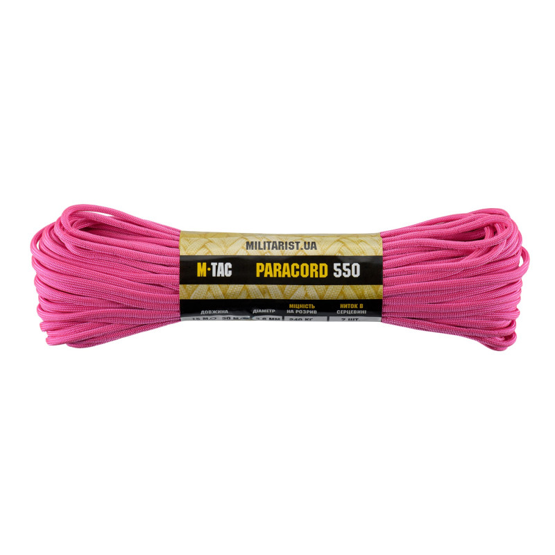 M-Tac паракорд 550 type III Neon Pink 30м
