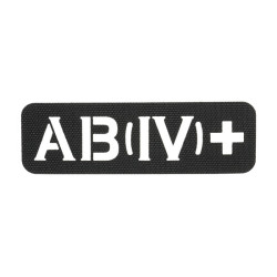 M-Tac нашивка група крові AB (IV) + наскрізна Laser Cut 25х80 Black