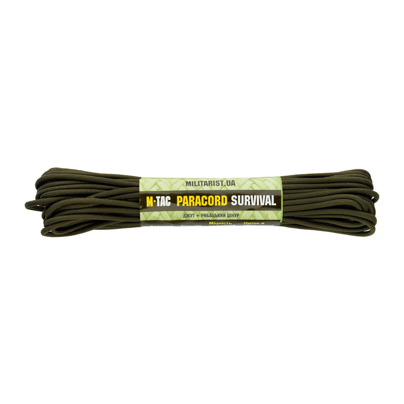 M-Tac паракорд Survival OD Green 15м