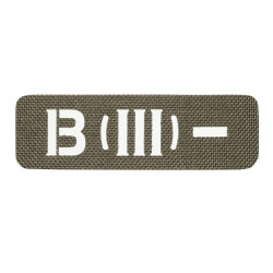 M-Tac нашивка група крові B (III) - наскрізна Laser Cut 25х80 Ranger Green