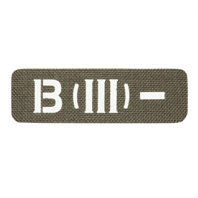 M-Tac нашивка група крові B (III) - наскрізна Laser Cut 25х80 Ranger Green